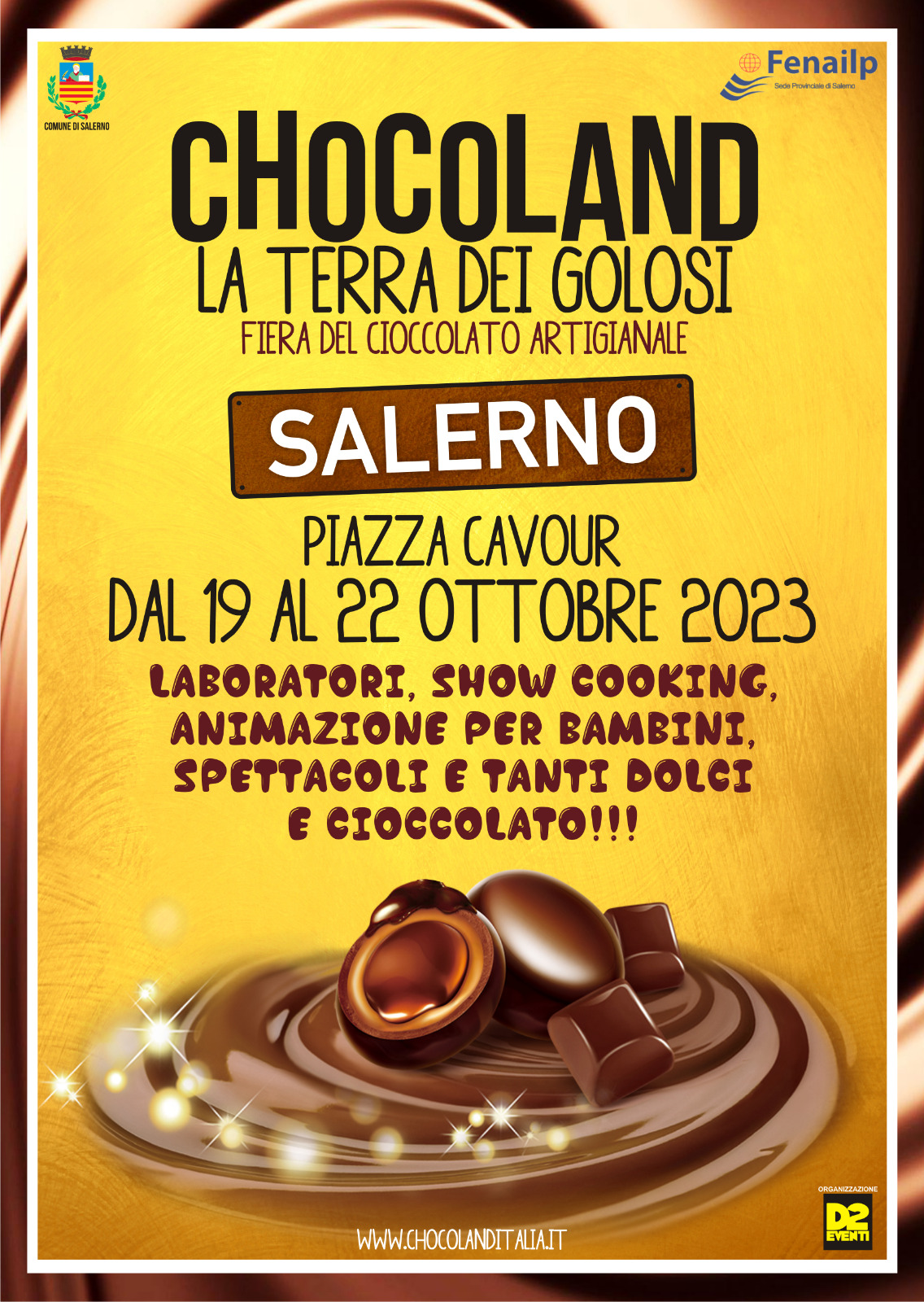 A Salerno dal 19 al 22 ottobre “Chocoland la Terra dei Golosi”